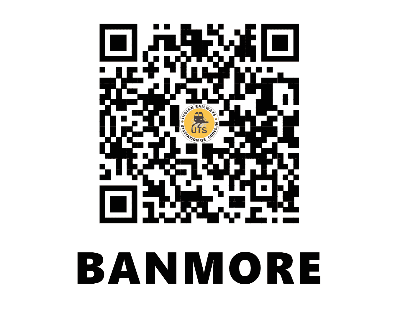 UTS QR Code for BANMORE - BAO - NC (MADHYA PRADESH)
